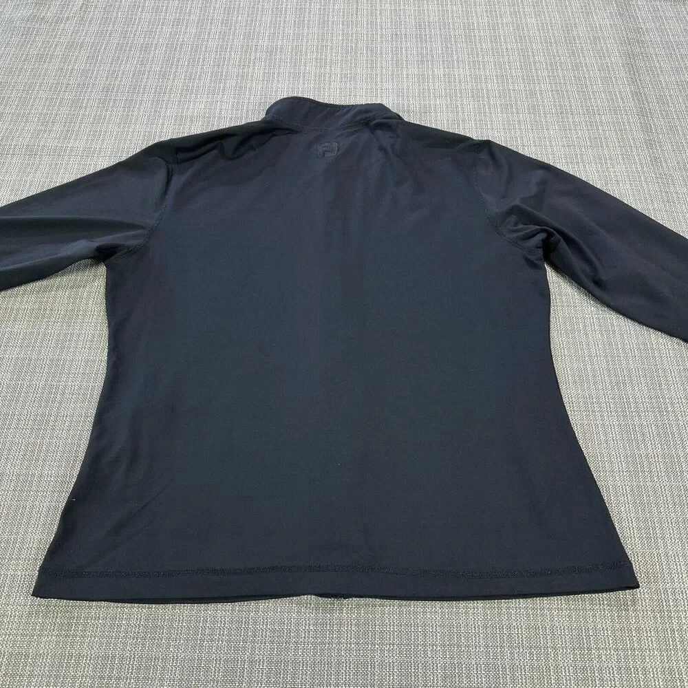 FootJoy Jacket Mens XL Black Lightweight Full Zip Outdoors‎ Golf Nylon Stretch